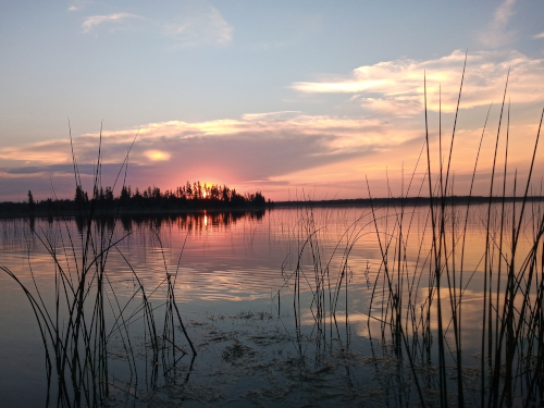 sunset on water